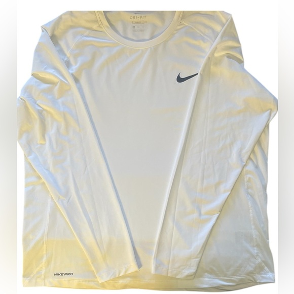 Nike Pro Men's Dri-Fit White Long Sleeve Top Size XXL - Picture 5 of 9